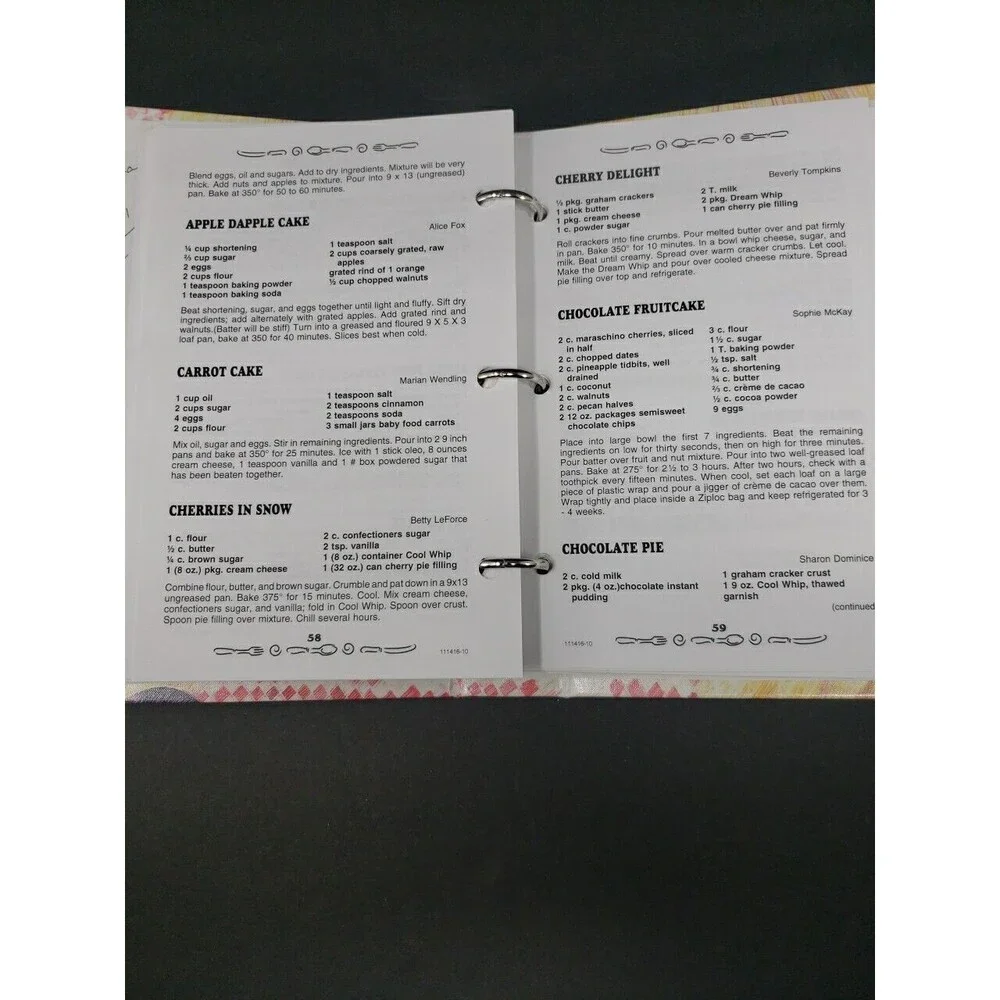 Thyme in Morman Lake Arizona Kitchens Cookbook Fire Department Auxiliary 2010